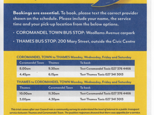 The New Connector Bus Coromandel Town to Thames.