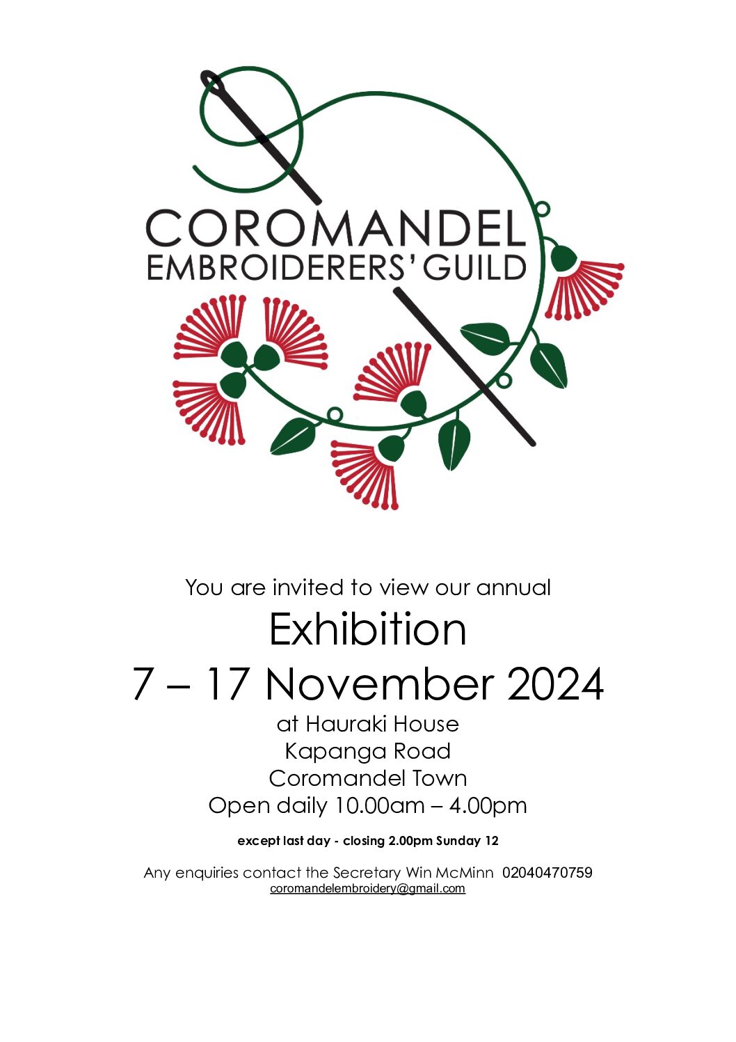 Embroiderer’s Guild Coromandel