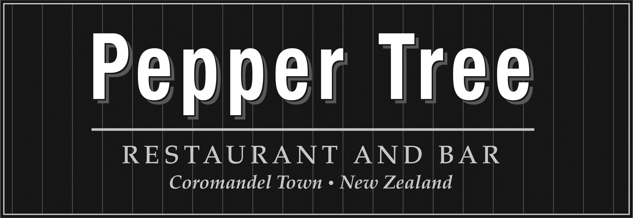 Pepper Tree on black pinstripe